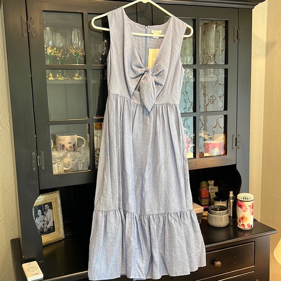 Anthropologie Dresses & Skirts - ANTHROPOLOGIE blue pinstripe dress 0 petite NWT